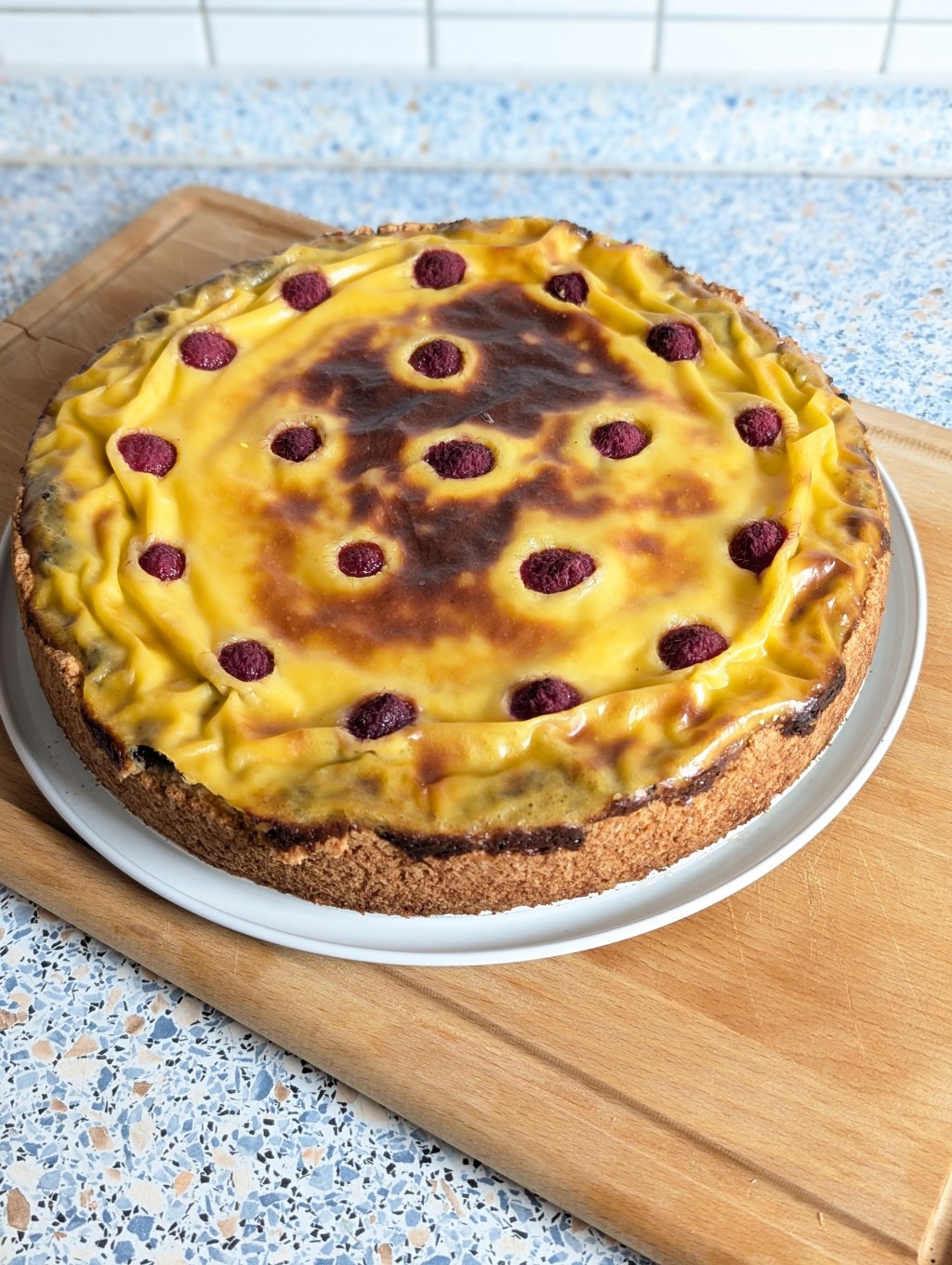 Rezept Mohnkuchen mit Pudding und&nbsp;Himbeeren